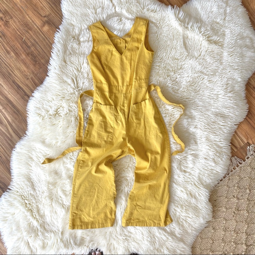 Yellow Romper w/open Back.